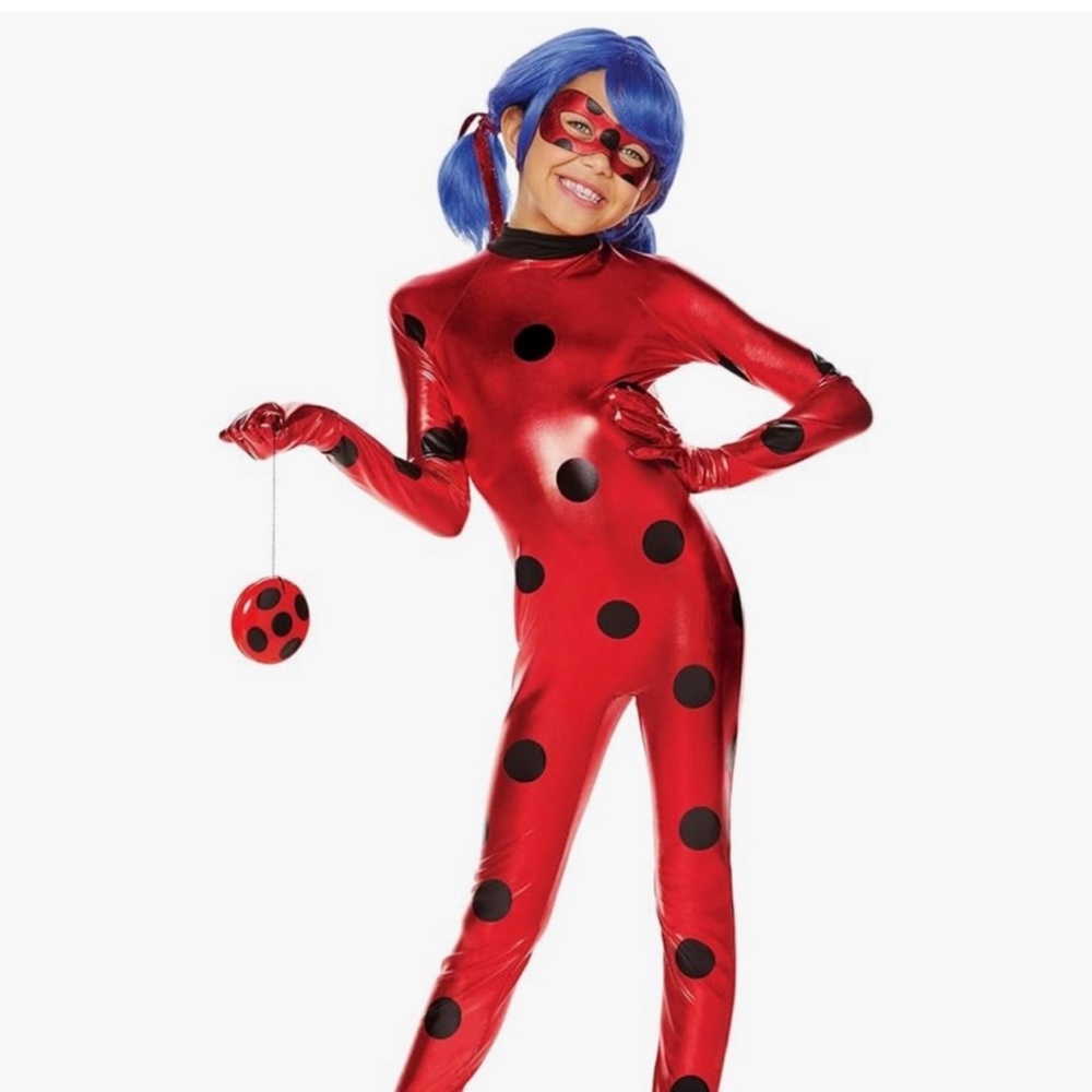 Spirit Miraculous Ladybug Costume with Wig - Red and Blue